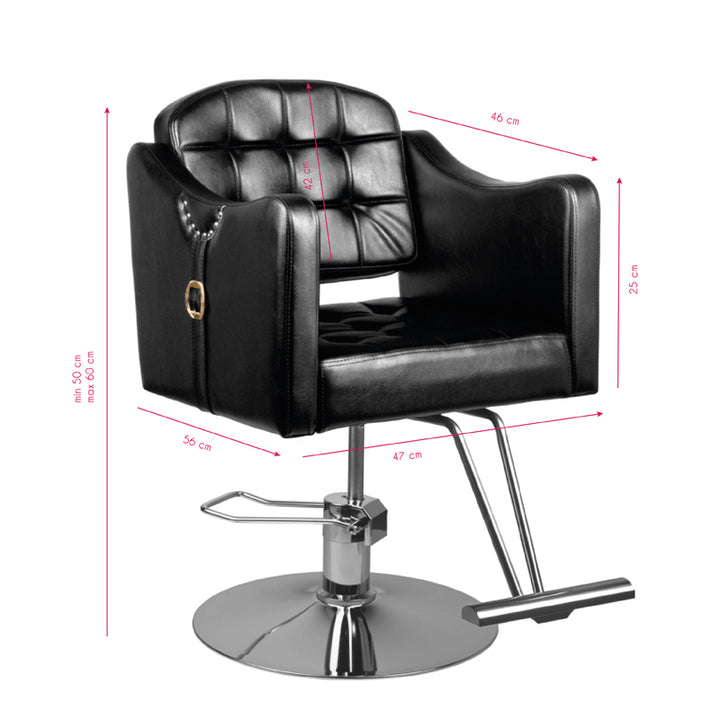 Kappersstoel Hair System 0-90 Zwart 5