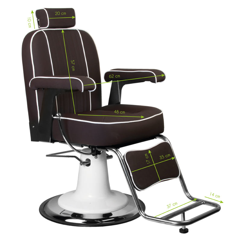 Kappersstoel Barber Gabbiano Amadeo Bruin 7