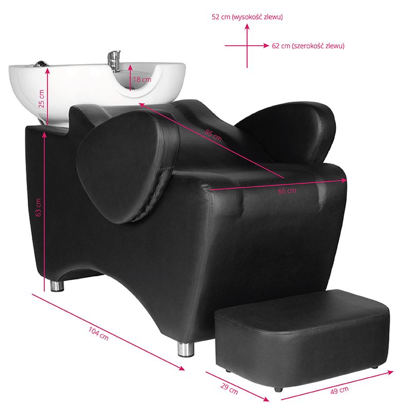 Wasunit Hair System HSB46 Zwart 6