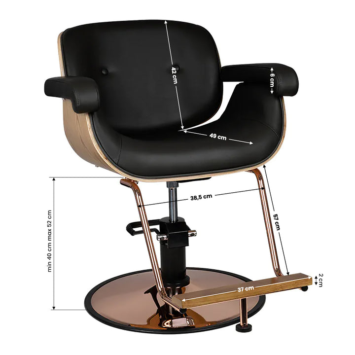 Kappersstoel Gabbiano Venezia Zwart 6