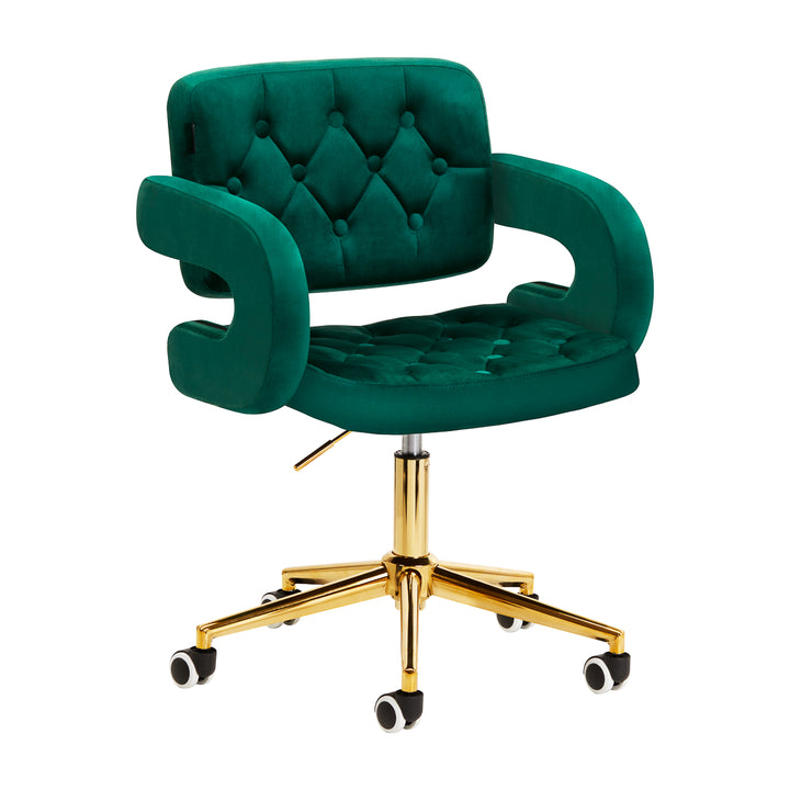 Stoel 4Rico QS-OF213G Fluweel Groen 1
