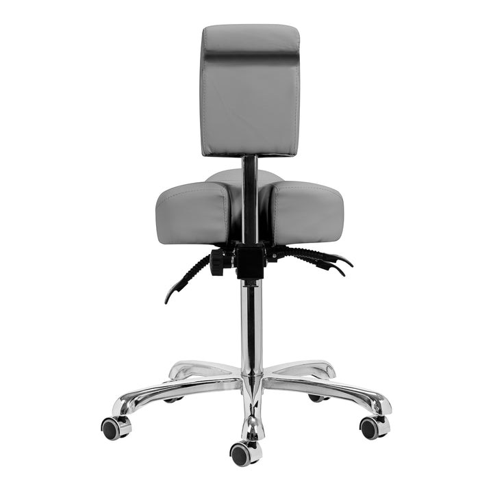 Tabouret met Rugleuning en Kantelbare Zitting Giovanni 1005 Grijs