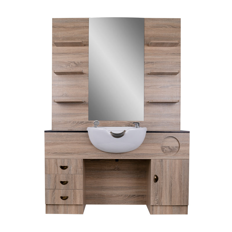 Kaptafel Kapperssalon met Wastafel QT-001A 1