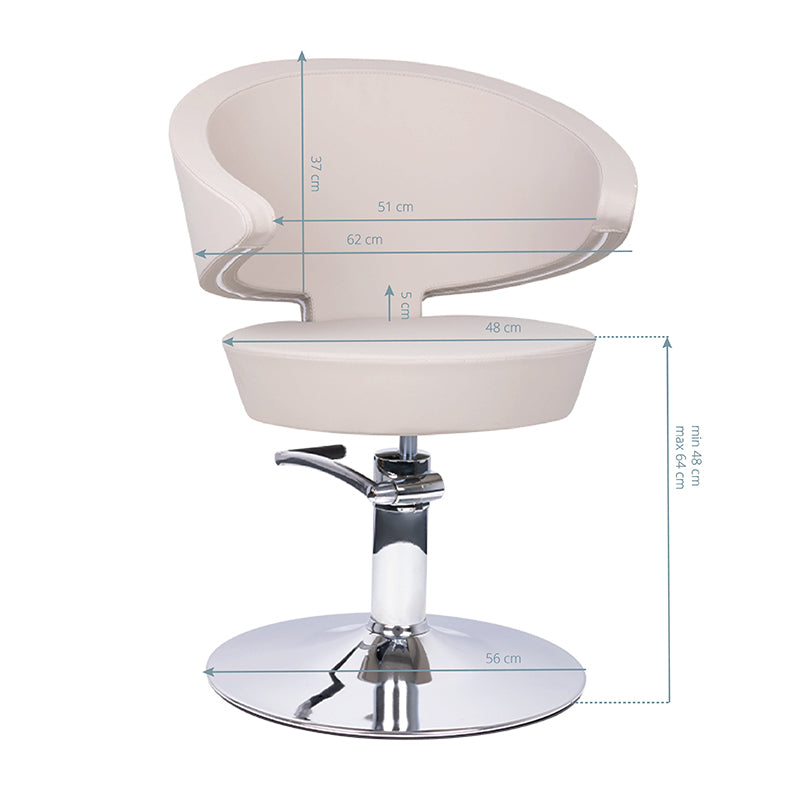 Kappersstoel Gabbiano Stillo Grijs 6