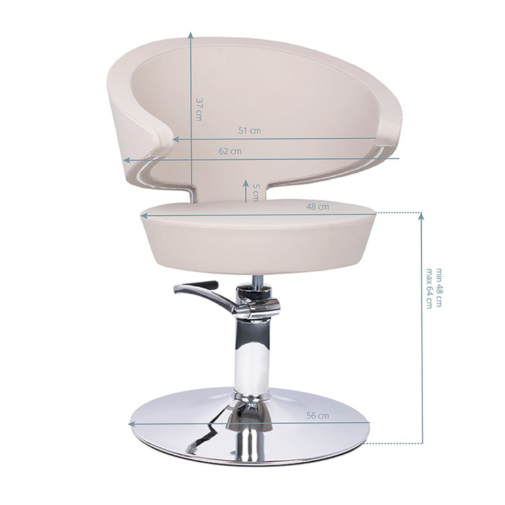 Kappersstoel Gabbiano Stillo Grijs 6