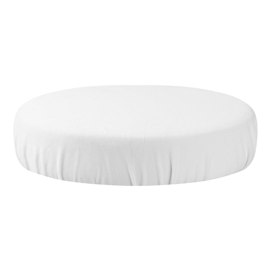 Stoelhoes Tabouret Fluweel Wit 1