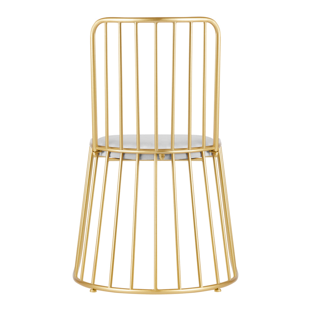 Stoel Fluweel MT-307 Goud Grijs 4