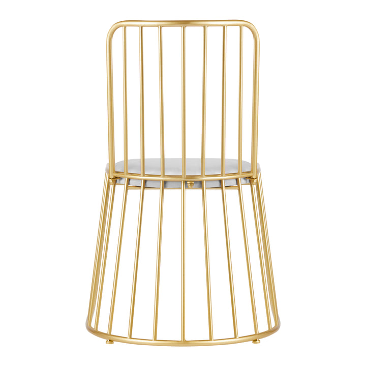 Stoel Fluweel MT-307 Goud Grijs 4