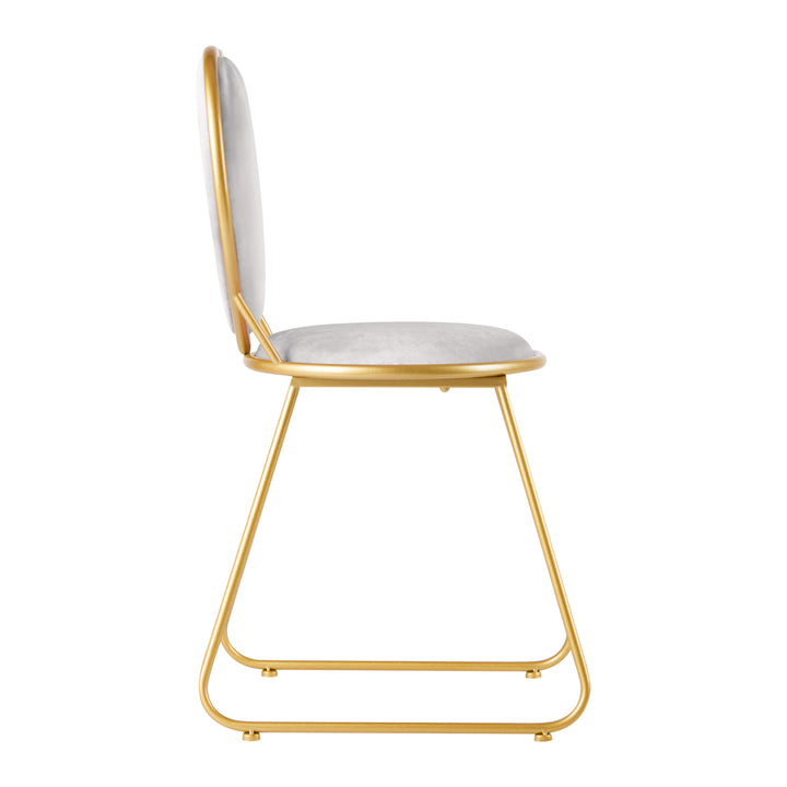Stoel Fluweel MT-309 Goud Grijs 2