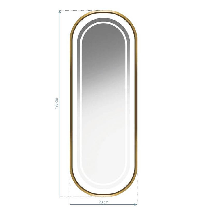 Kappersspiegel Gabbiano Met Verlichting B098 Goud 3