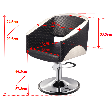 Kappersstoel Gabbiano Paris Zwart-Beige 2