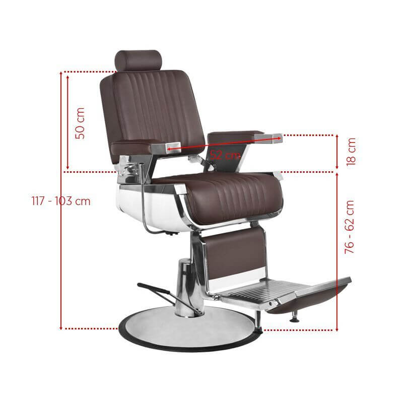 Kappersstoel Barber Gabbiano Royal II Bruin