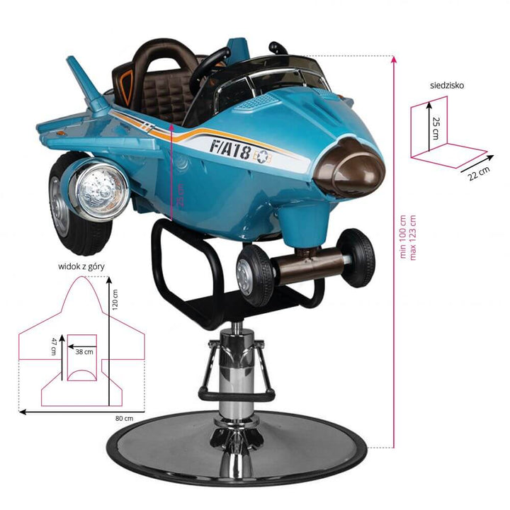 Kinderkappersstoel Vliegtuig