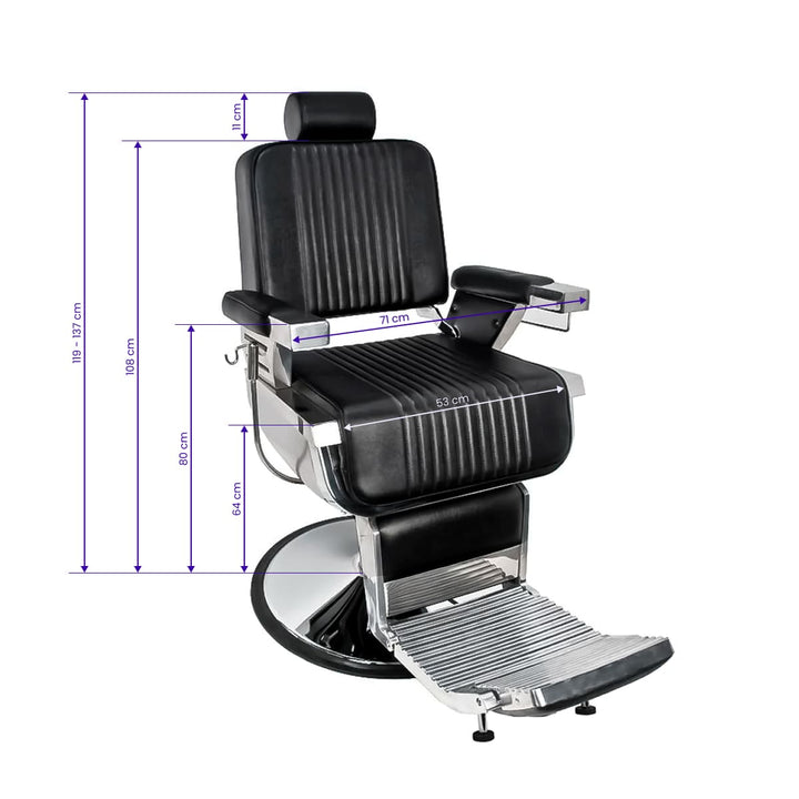 Barberstoel Gabbiano Royal Zwart - afbeelding 10