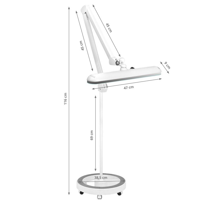 LED Lamp Schoonheidssalon met Statief Elegante 801S Wit - afbeelding 8