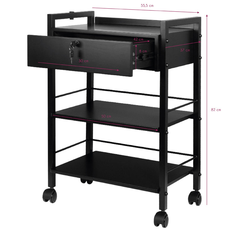 Roltafel Giovanni 1019A Zwart - afbeelding 5