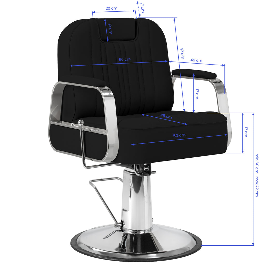 Barberstoel Gabbiano Rufo Zwart - afbeelding 12