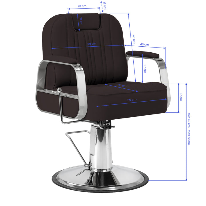 Barberstoel Gabbiano Rufo Bruin - afbeelding 12