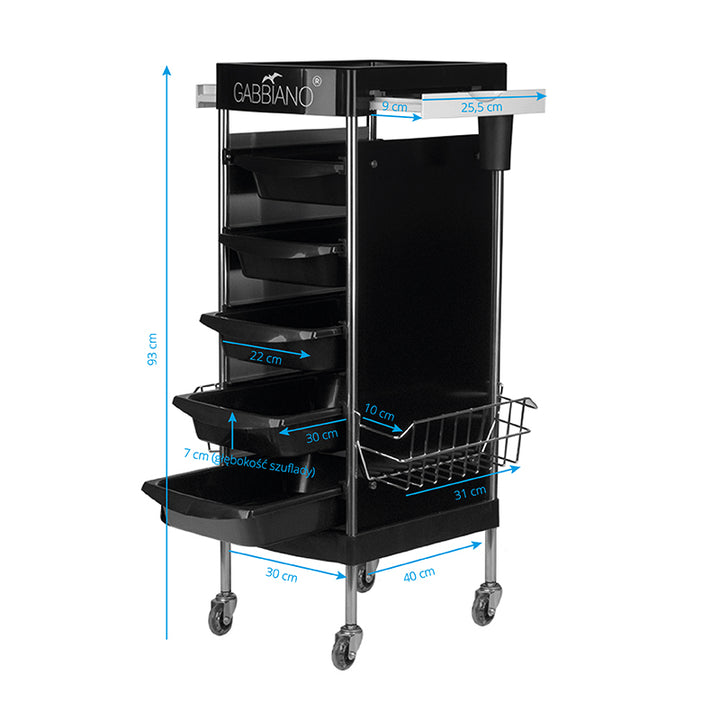 Werkwagen Kapper Gabbiano FX11E Zwart - afbeelding 5