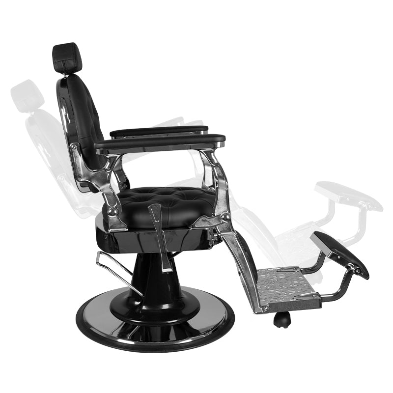 Barberstoel Gabbiano Giulio Zilver-Zwart - afbeelding 5