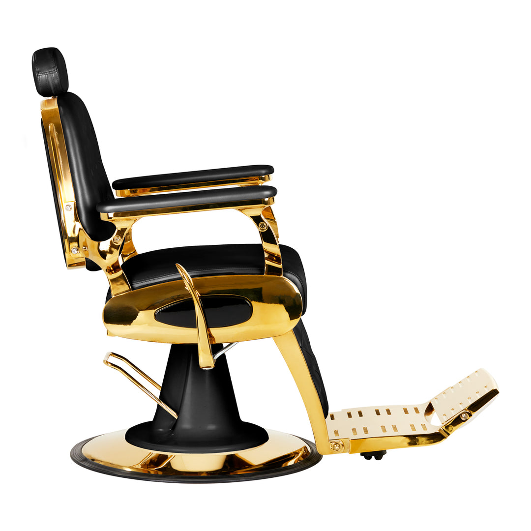 Barberstoel Gabbiano Francesco Goud-Zwart - afbeelding 4