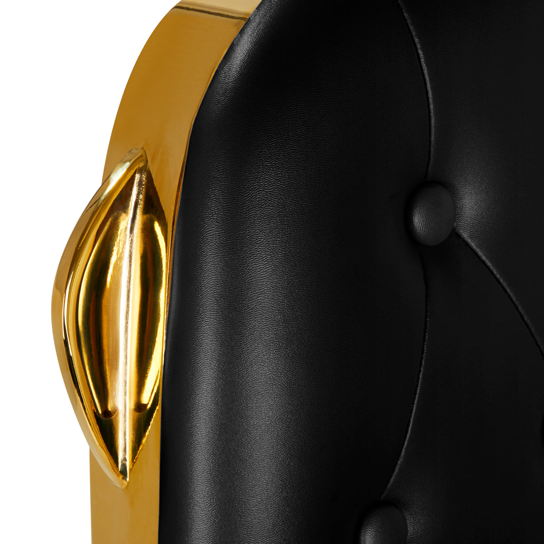 Barberstoel Gabbiano Francesco Goud-Zwart - afbeelding 9