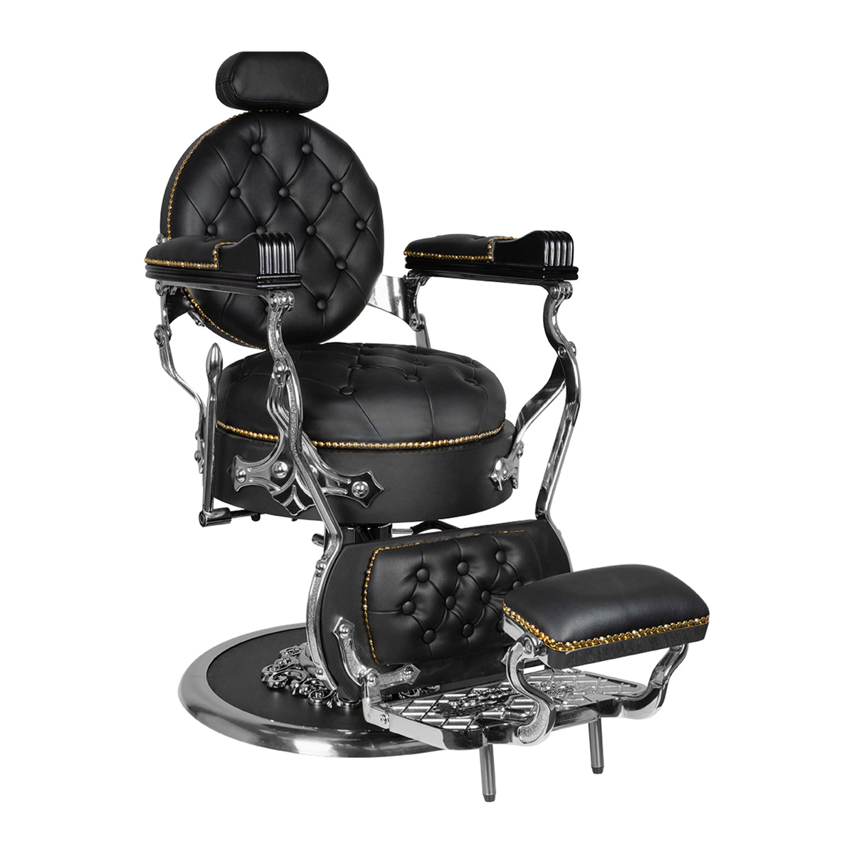 Barberstoel Gabbiano Cesare Zilver-Zwart 1