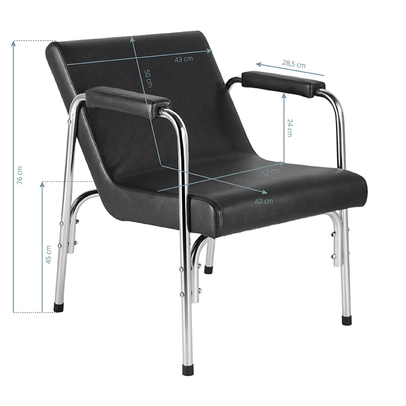 Wasunit Gabbiano Stoel Zwart 7