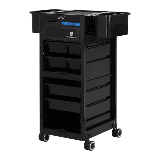 Werkwagen Kapper Gabbiano met UV Sterilisator 68UV Zwart