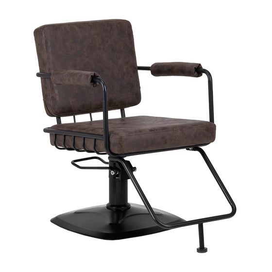 Kappersstoel Gabbiano Katania Loft Oud Leder Donker Brons