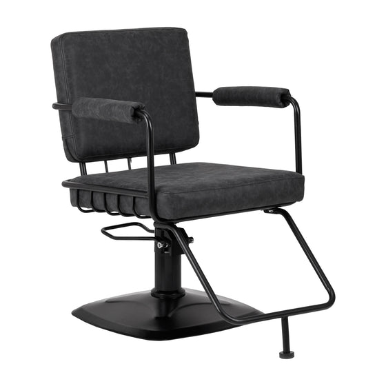 Kappersstoel Gabbiano Katania Loft Oud Leder Zwart