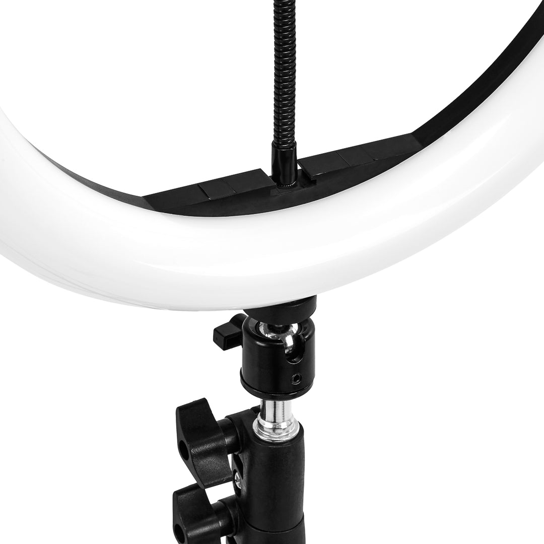 Ringlamp Glow 10" met statief 10W Zwart RGB 12