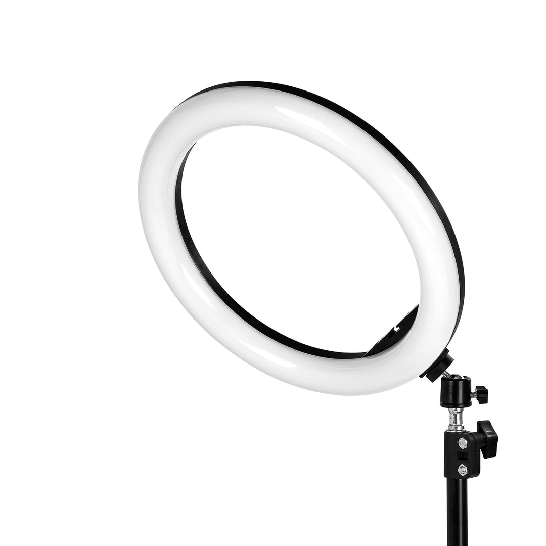 Ringlamp Glow 13" met statief 10W Zwart 10