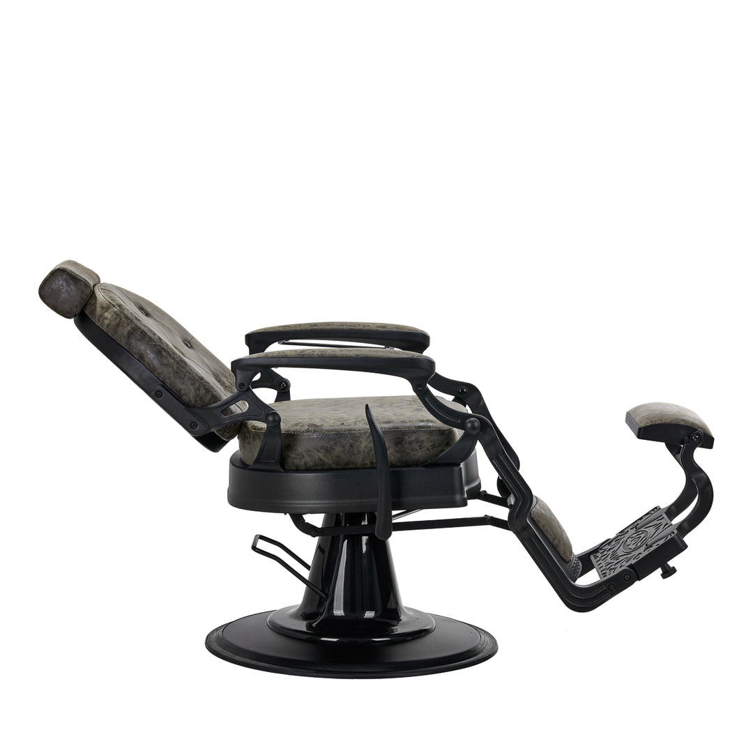 Barberstoel Gabbiano President Vintage Leer Groen - afbeelding 3