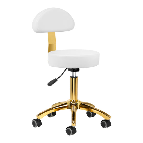 Tabouret Verstelbaar AM-304G Goud-Wit