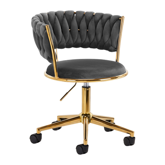 Salonstoel met Wielen Fluweel 4Rico QS-GW01G Grijs