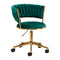 Salonstoel met Wielen Fluweel 4Rico QS-GW01G Groen