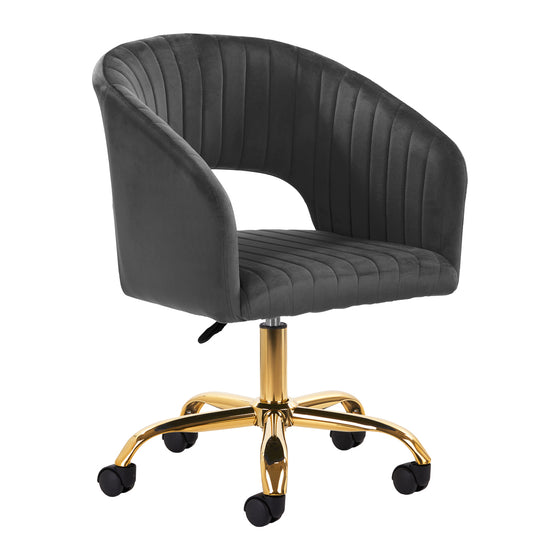 Salonstoel met Wielen Fluweel 4Rico QS-OF212G Grijs