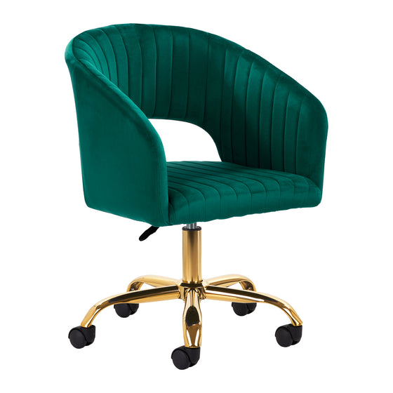 Salonstoel met Wielen Fluweel 4Rico QS-OF212G Groen