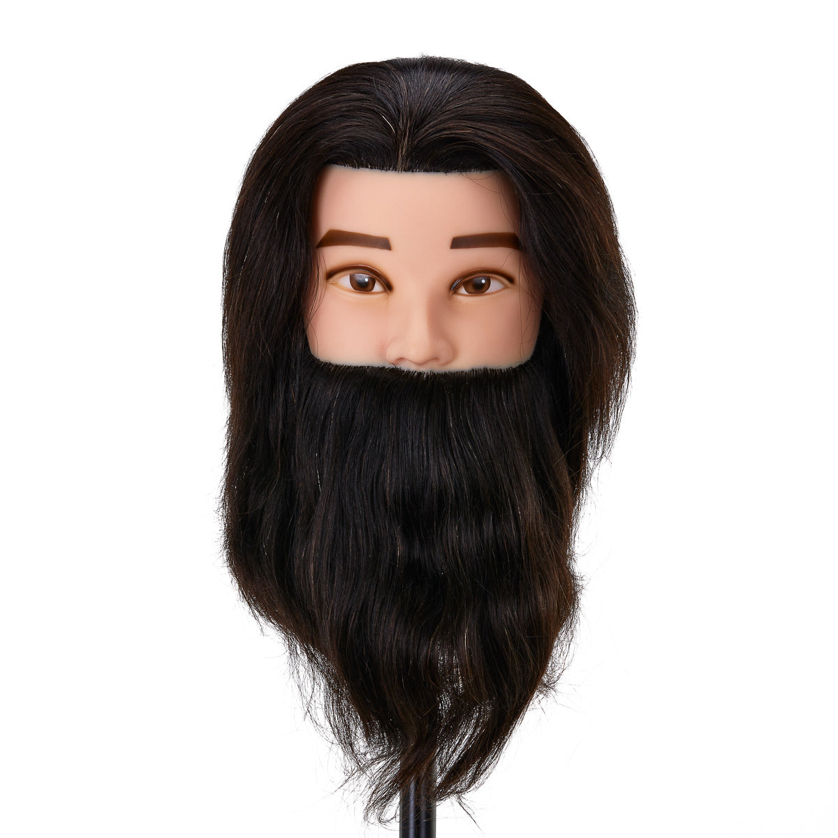 Kappershoofd met Baard Gabbiano WZ4 Echt Haar Zwart