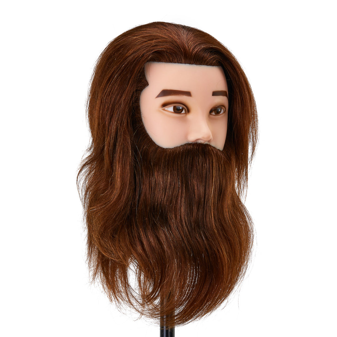 Kappershoofd met Baard Gabbiano WZ4 Echt Haar Bruin - afbeelding 2