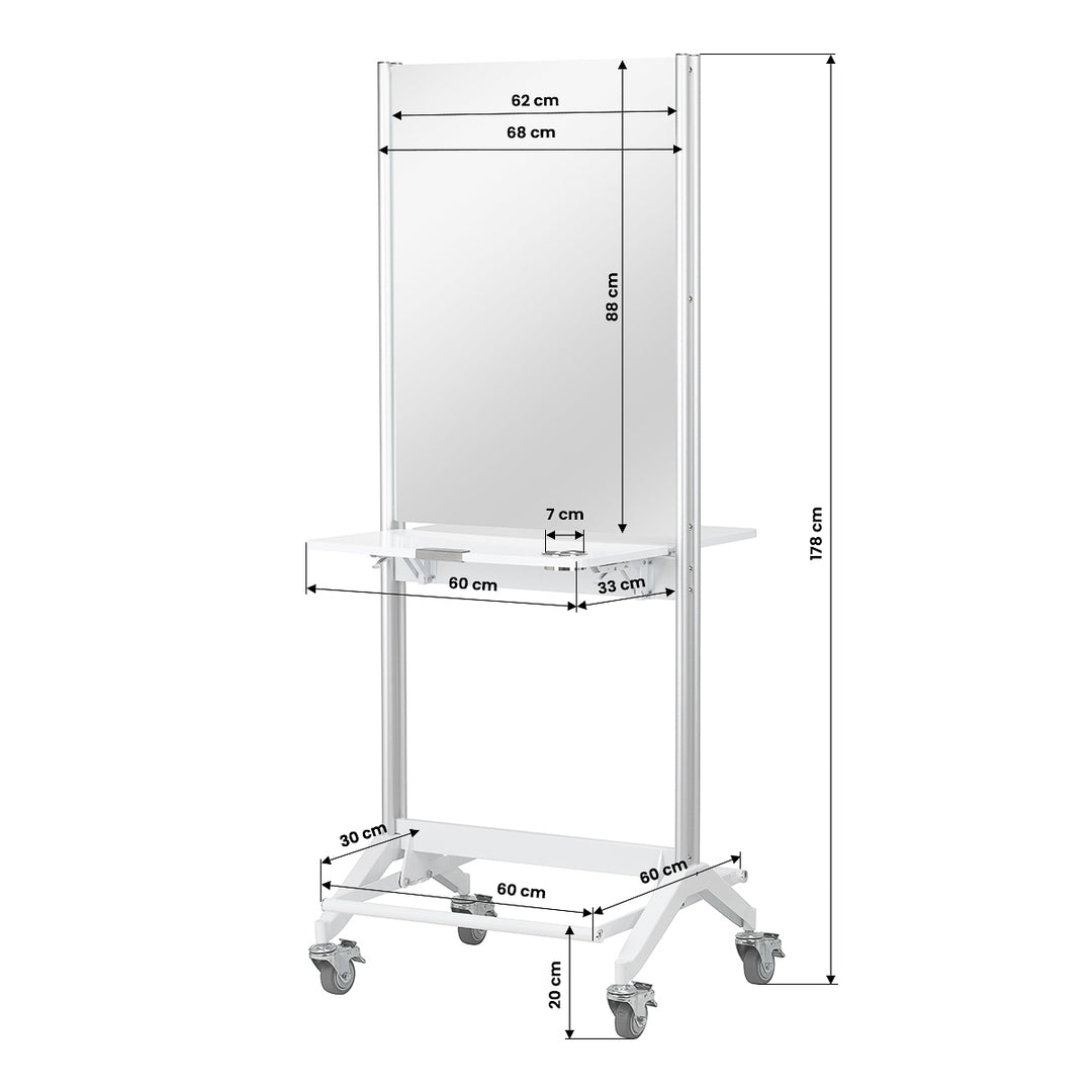 Kaptafel Mobiel Kapperssalon Gabbiano Dubbelzijdig MI-03 Wit - afbeelding 11