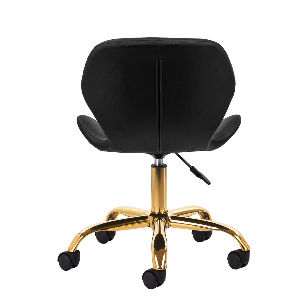 Salonstoel met Wielen Verstelbaar 4Rico QS-06 Goud-Zwart