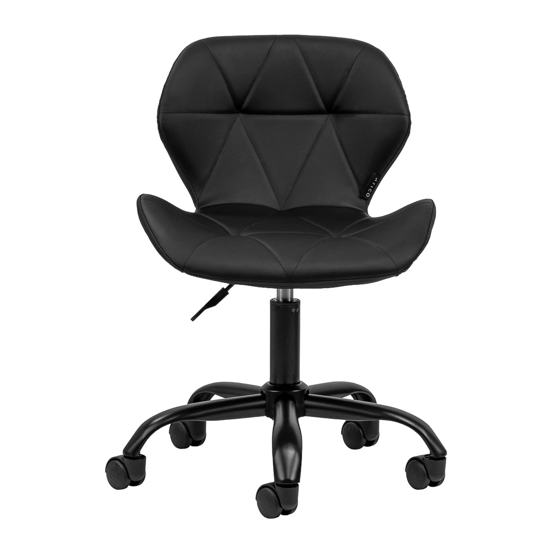 Salonstoel met Wielen Verstelbaar 4Rico QS-06 Zwart-Zwart