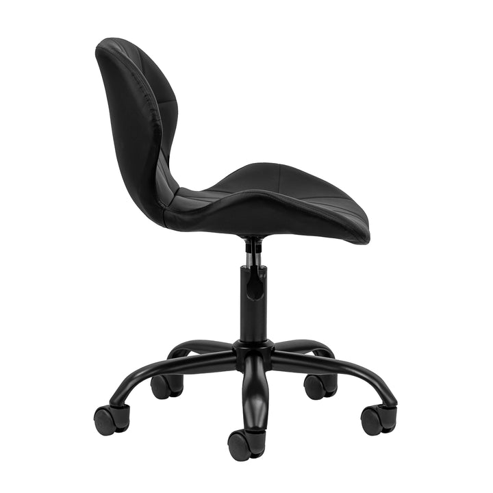 Salonstoel met Wielen Verstelbaar 4Rico QS-06 Zwart-Zwart