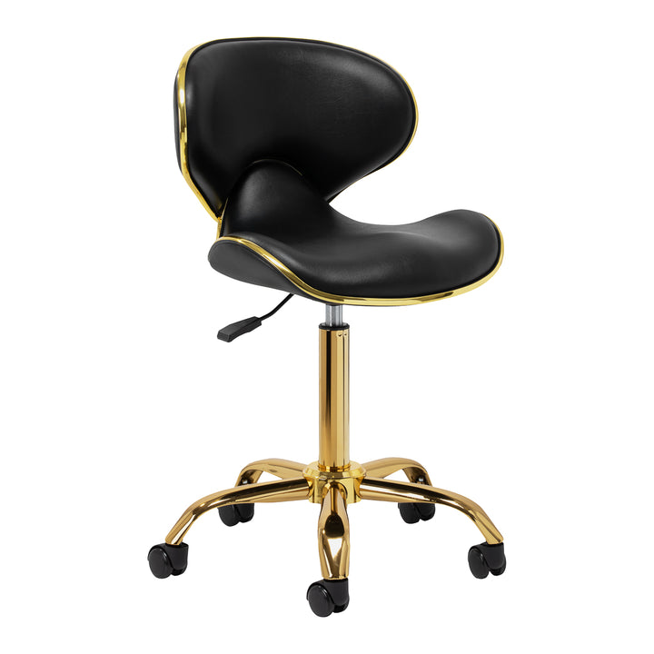 Salonstoel met Wielen Verstelbaar Gabbiano Q-4599 Goud-Zwart