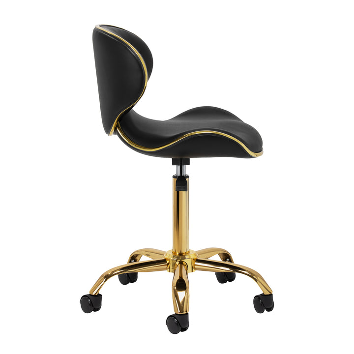 Salonstoel met Wielen Verstelbaar Gabbiano Q-4599 Goud-Zwart