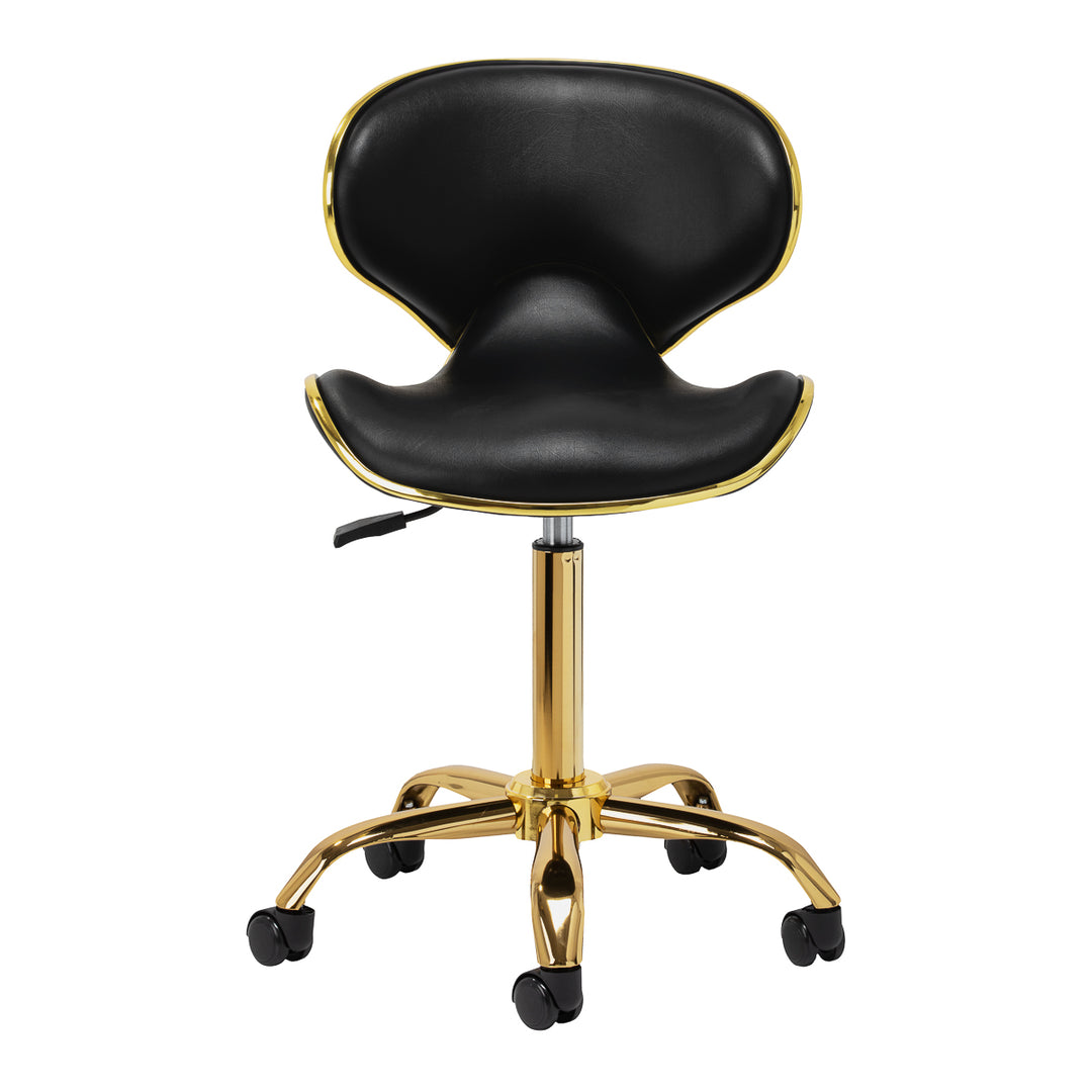 Salonstoel met Wielen Verstelbaar Gabbiano Q-4599 Goud-Zwart