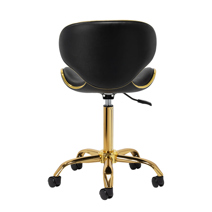 Salonstoel met Wielen Verstelbaar Gabbiano Q-4599 Goud-Zwart