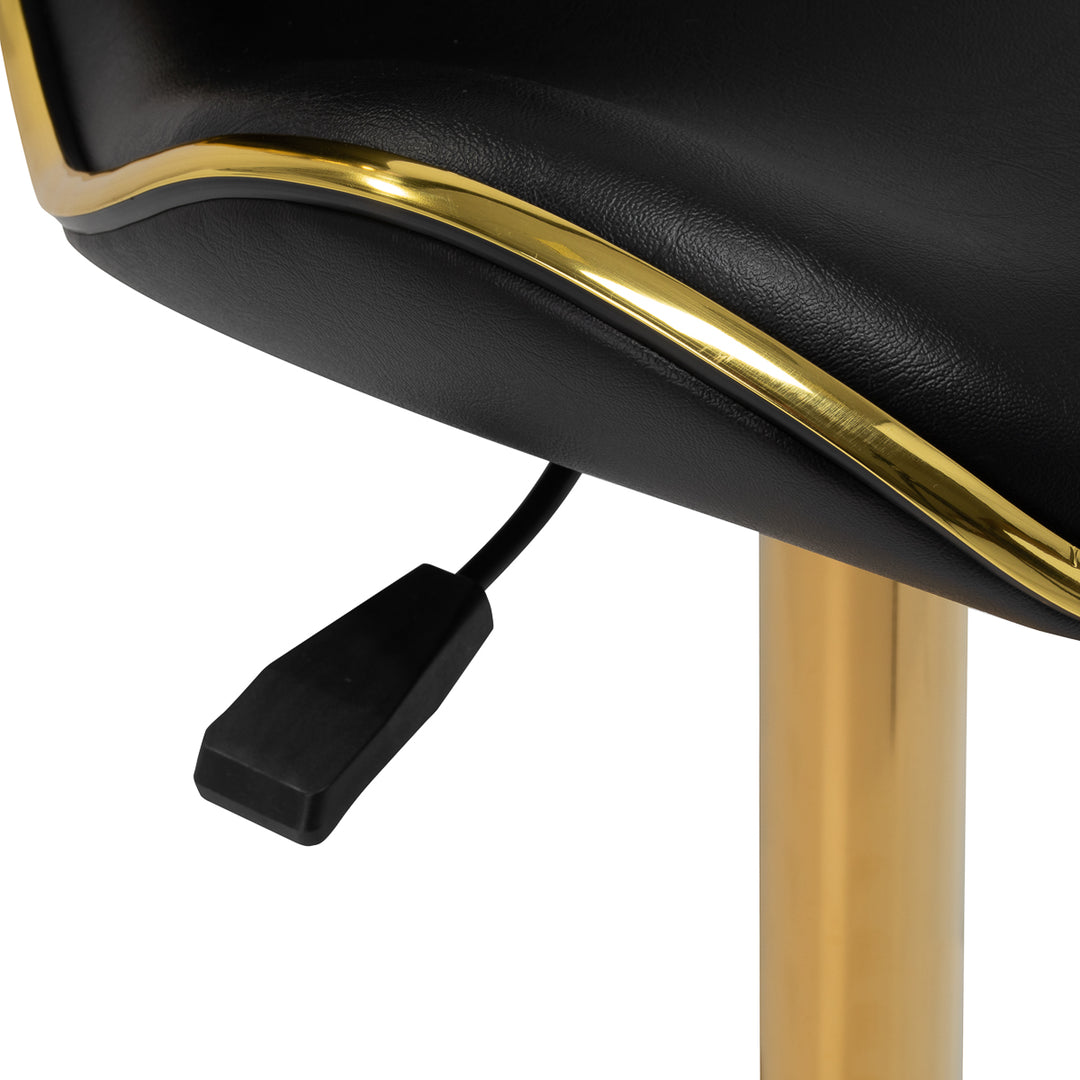 Salonstoel met Wielen Verstelbaar Gabbiano Q-4599 Goud-Zwart